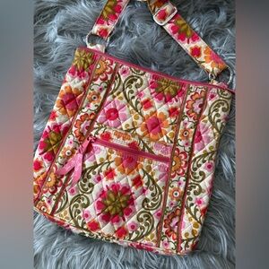 Vera Bradley Pink and Orange Floral Crossbody Bag